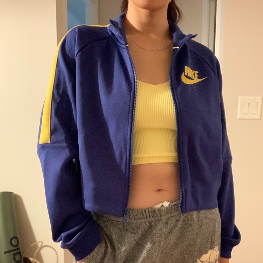Nike size M blue & yellow track jacket